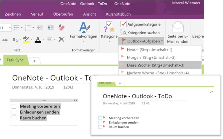 Praxistipp Onenote Tasks In Outlook Todo App Clearbyte